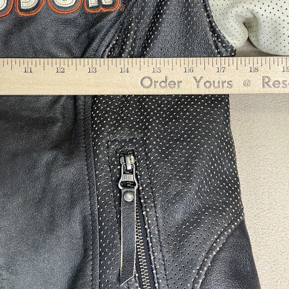 Harley Davidson Jacket Womens M Brown Rallyrunner Leather Hooded 3 in 1 Full Zip - Picture 9 of 16